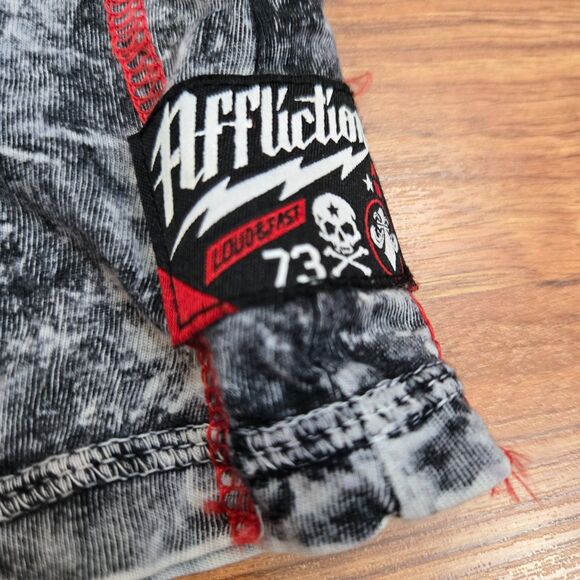 Y2K Affliction Womens M Bling Rhinestone Motor Sport American Customs t-shirt - Picture 6 of 9